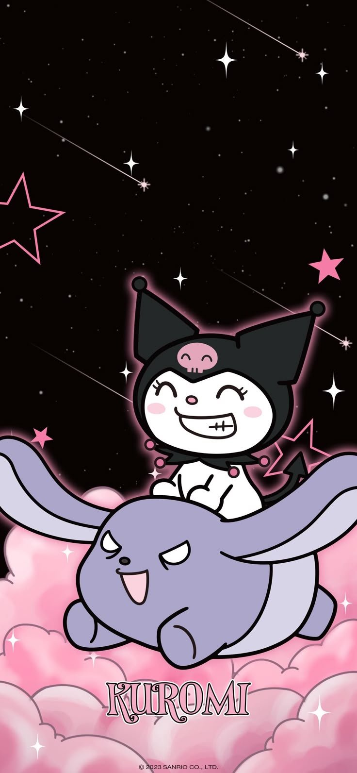 cute purple kuromi wallpaper
