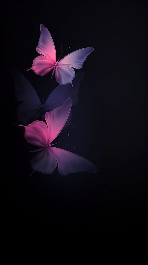 Abstract blurred gradient illustration butterflies purple petal pink