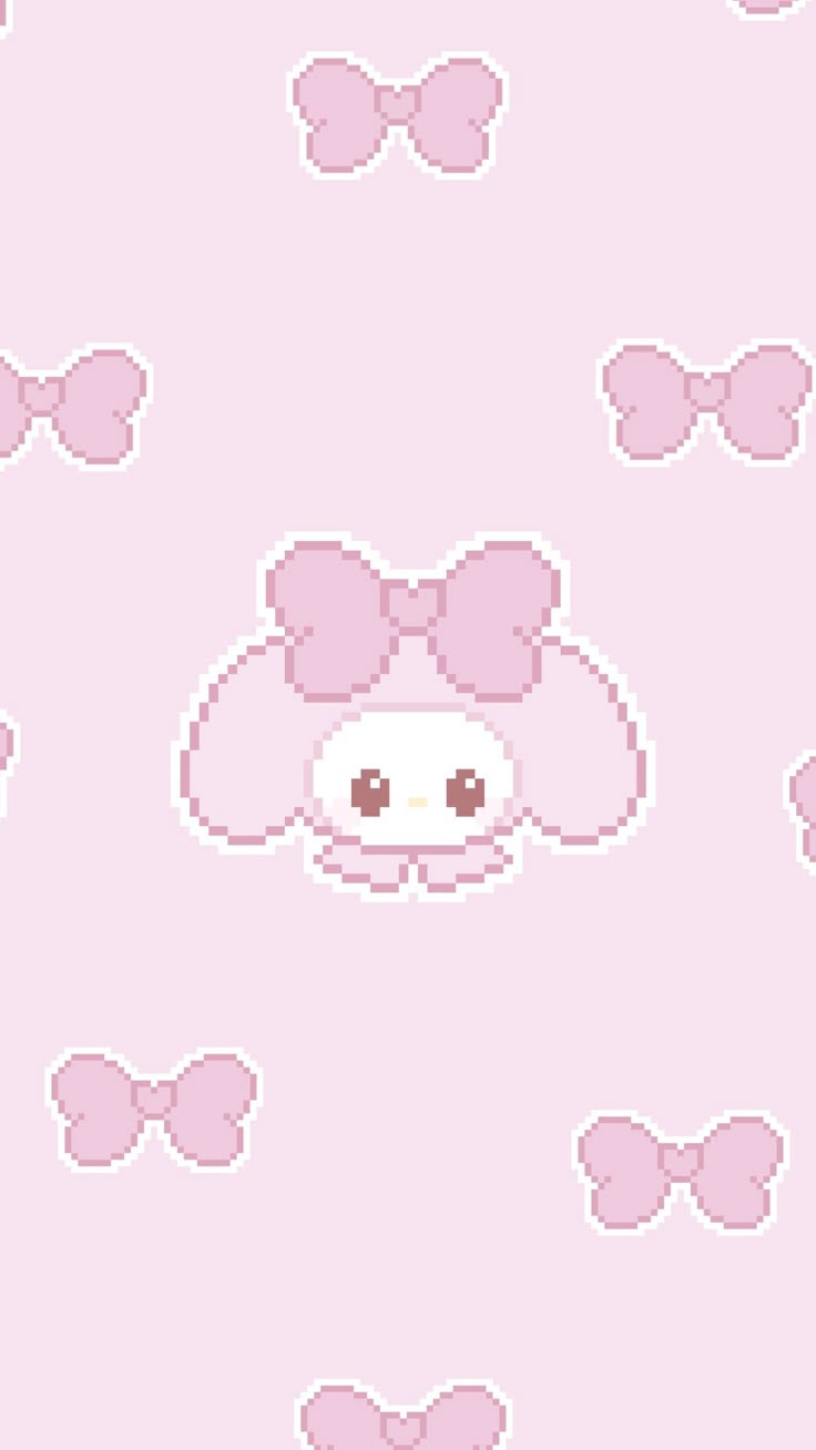 my melody wallpaper dark pink